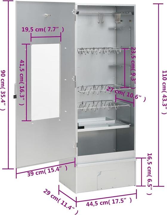 Produktbild vidaXL Räucherofen