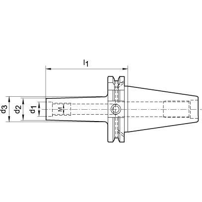 Thumbnail - Magni, Fräser, Fräserdorn für Einschraubfräser SK40 DIN69871AD/B M6x50mm FORTIS