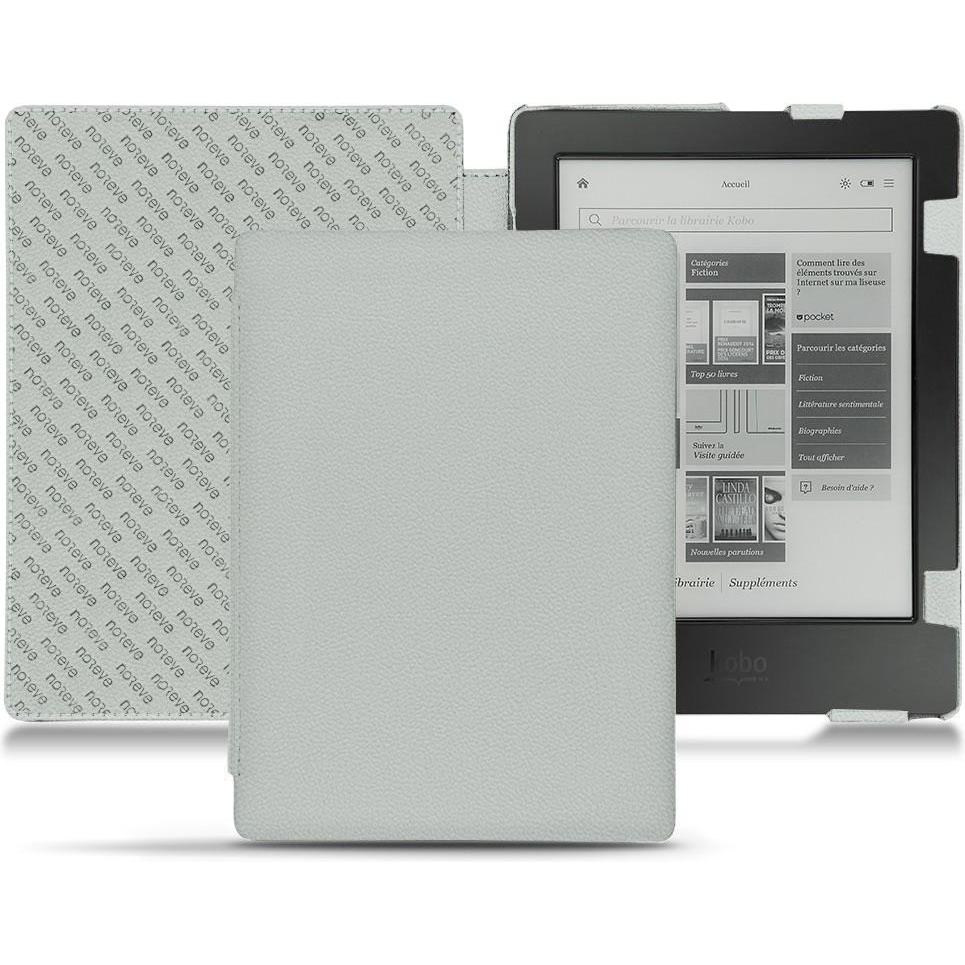 Noreve Lederschutzhülle horizontal (Aura H2O), Tablet Hülle, Grau
