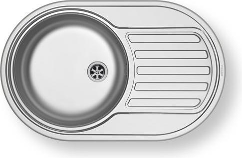 Actual product image Pyramis SR Mini 1B 1D 100166801 (76 5 x 48 cm) Stainless steel sink with smooth surface 1 bowl s...