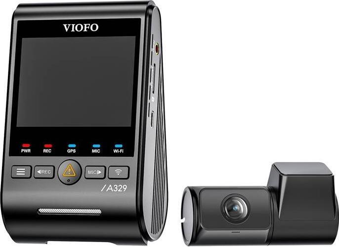 Actual product image Viofo A329 2CH 4K 60FPS + 2K WiFi, GPS (GPS receiver, Built-in microphone, Accelerometer, Wi-Fi, 4K)