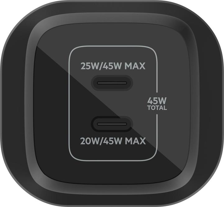 Actual product image Belkin Dual USB-C GaN Ladegerät mit Power Deliver und PPS Technologie (45 W)