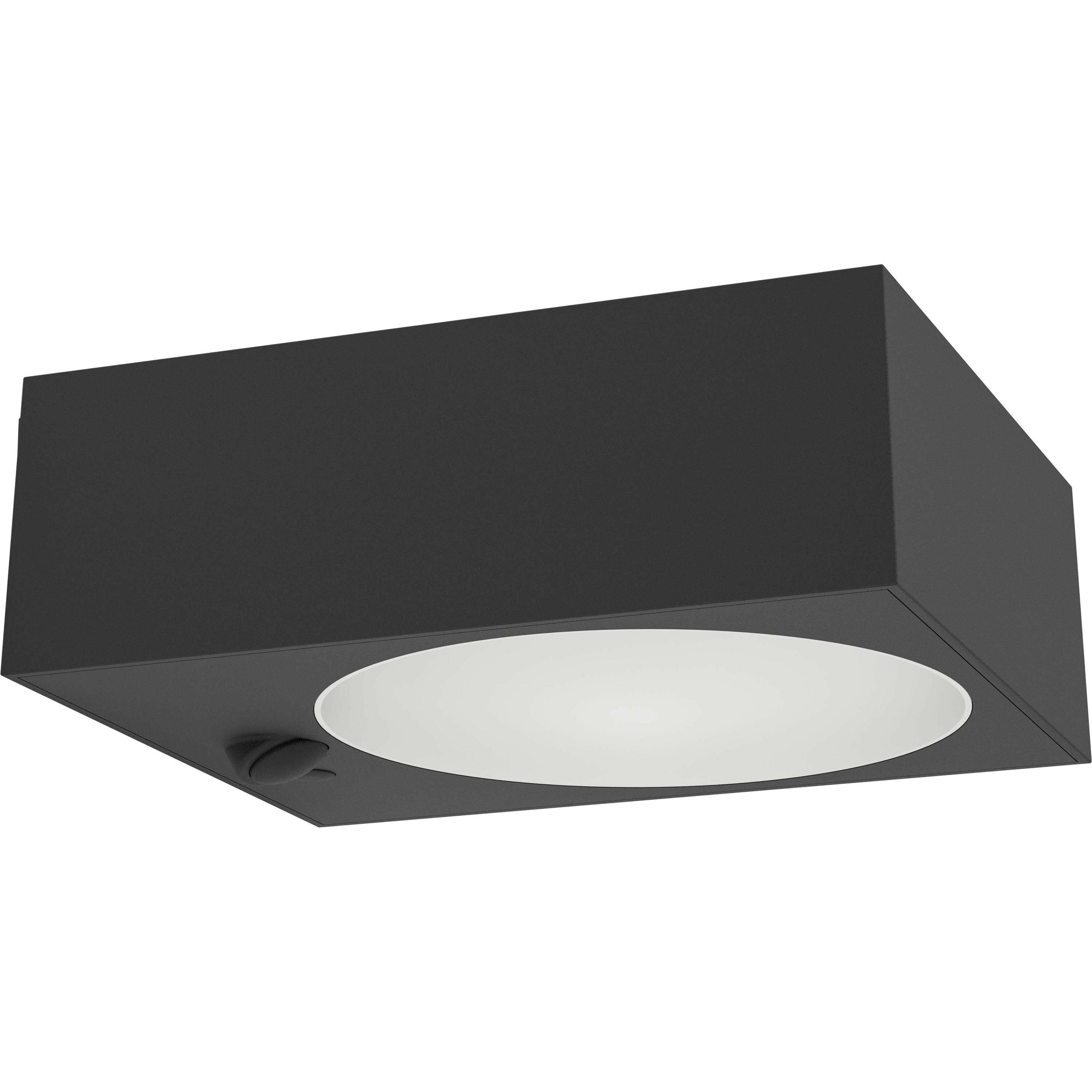 EGLO, Illuminazione esterna, Darfano Wandlamp Buiten - Sensor - SOLAR - 14.5 cm - Zwart - Dimbaar (934 lm, IP54)