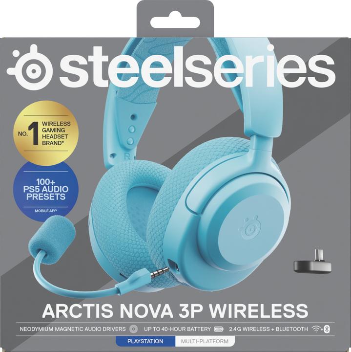 Image du produit SteelSeries Arctis Nova 3PW Aqua (Sans fil)