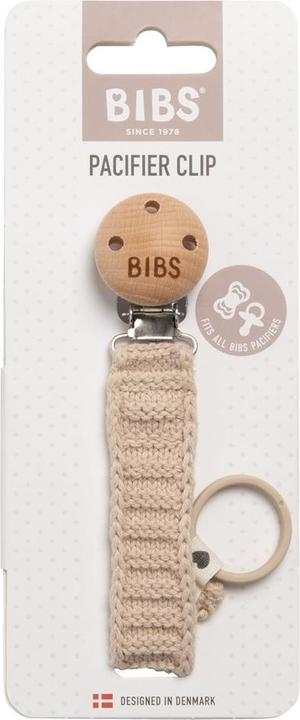 Actual product image Bibs Sucette Clip Knitted Ivory