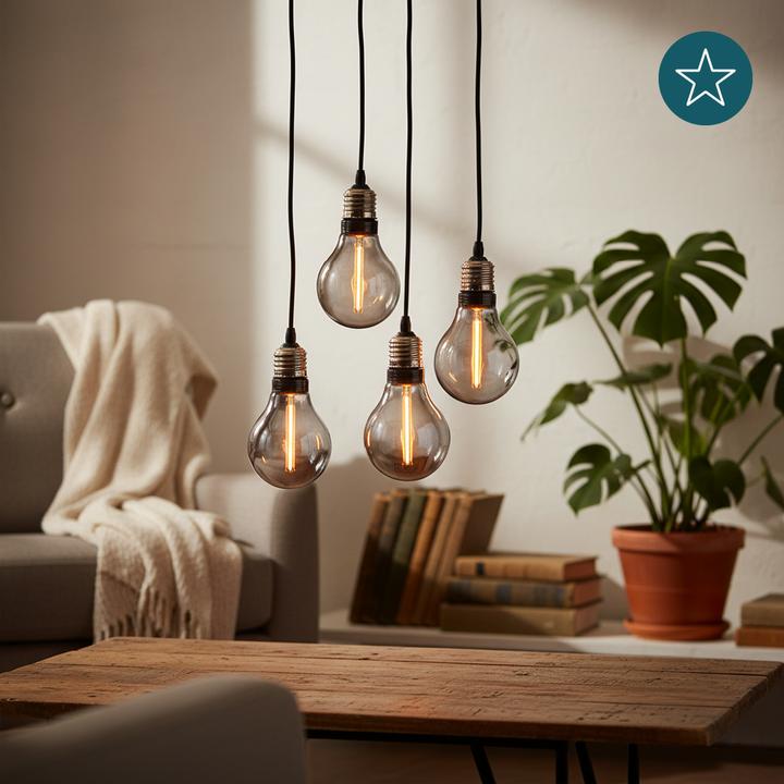 Produktbild Luxula LED-Filament-Lampe, Line Smoke, E27, 2W, 40lm, 1800K (E27, 40 lm, 1x)