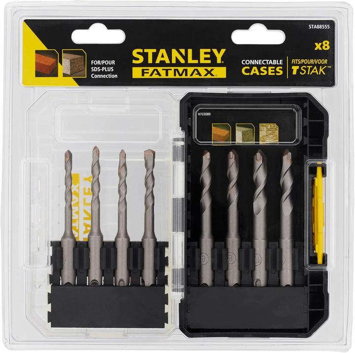 Actual product image Stanley 8-piece SDS-plus masonry drill bit set (10 mm, 5, 6, 8)