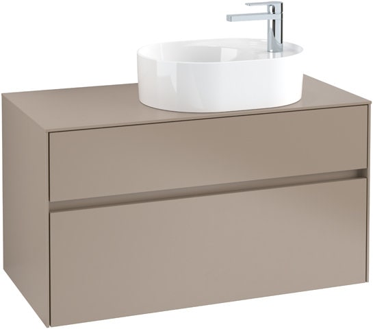 Actual product image Villeroy & Boch Collaro washbasin cabinet 1000x548x500 mm, 2 drawers, for washbasin right, C056 (107 x 50 x 57 cm)