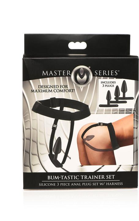 Produktbild Master Series Bum-Tastic Trainer Set Silicone 3 Piece Anal Plug Set with Harness