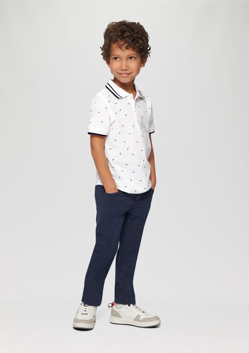 Produktbild S.Oliver Polo-Shirt Poloshirt mit Kontrast-Details und All-over-Print (92)