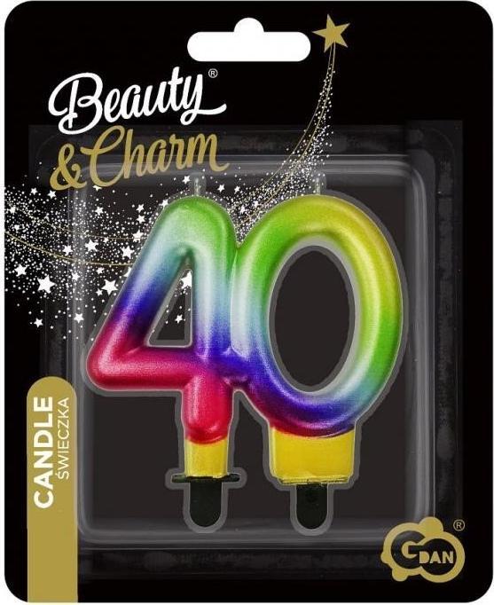 Productafbeelding GoDan Kerze Nummer 40 Galaxy 7,5 cm (1 Pcs.)