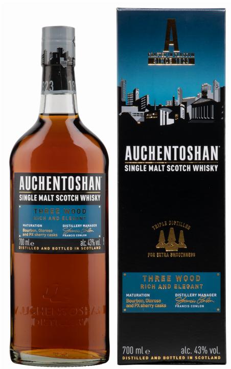Actual product image Auchentoshan Three Wood (Single Malt, Scotch whisky, 1 x 70 cl)