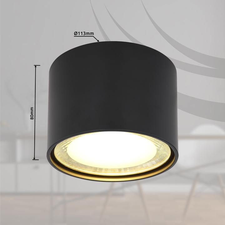 Image du produit Globo Plafonnier Serena noir mat 1xLED (1250 lm)