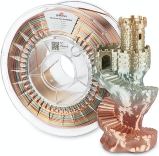 Produktbild Filament PLA Rainbow Ancient 1.75mm 1kg (PLA, 1.75 mm, 1000 g, Mehrfarbig)