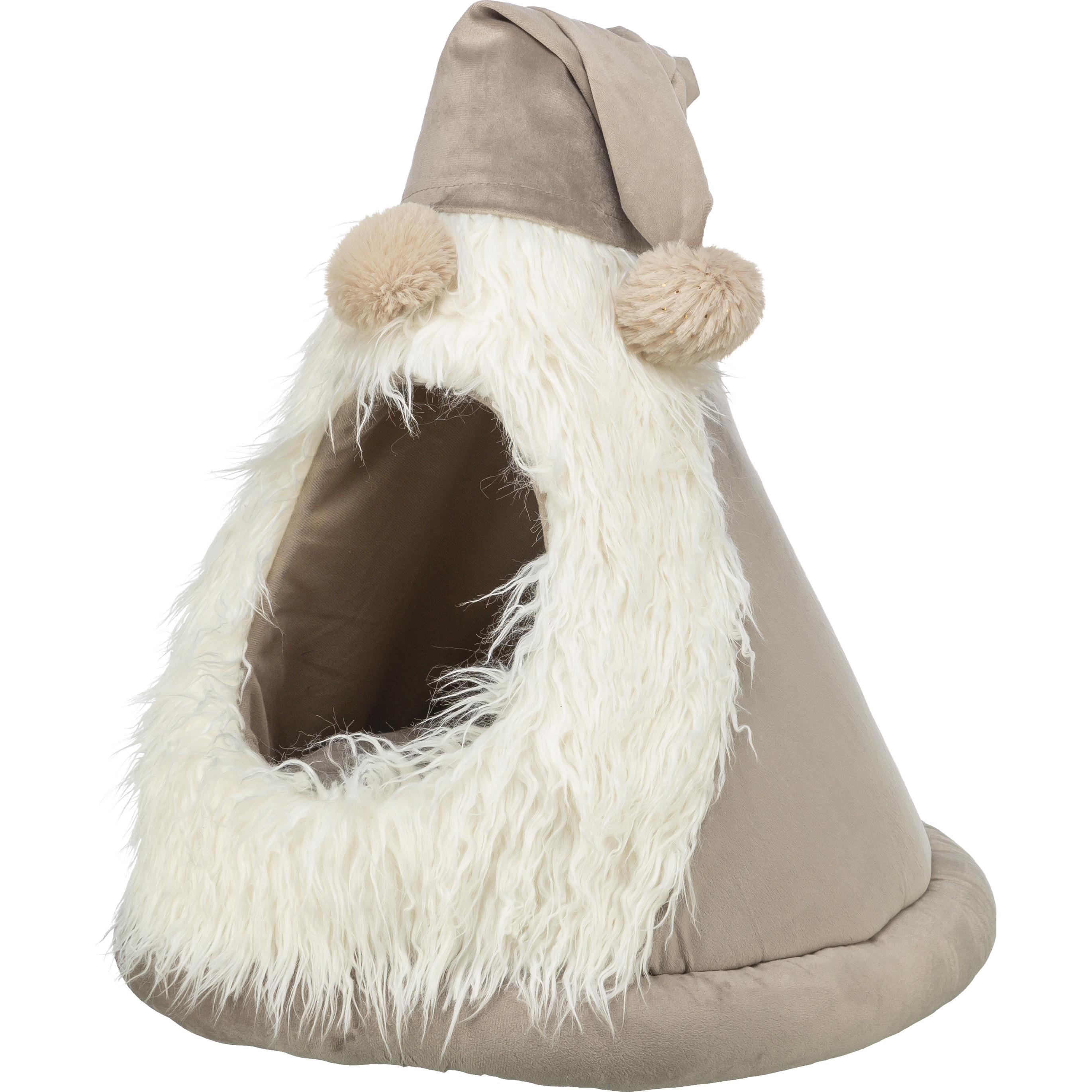 Trixie Xmas Cave à chats lutin ø45x47cm, beige Cave à chats