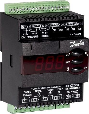 Actual product image Danfoss AK-CC 350 - Køle-apparatstyring, Temp., Multi, 4 relaeer, 1f, 2k, 2,3 VA