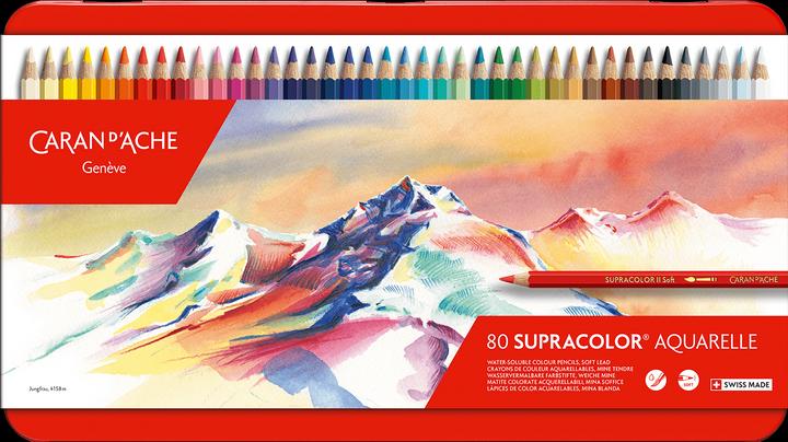 Caran d'Ache Supracolor Aquarelle Metallschachtel (Mehrfarbig, 80 x)