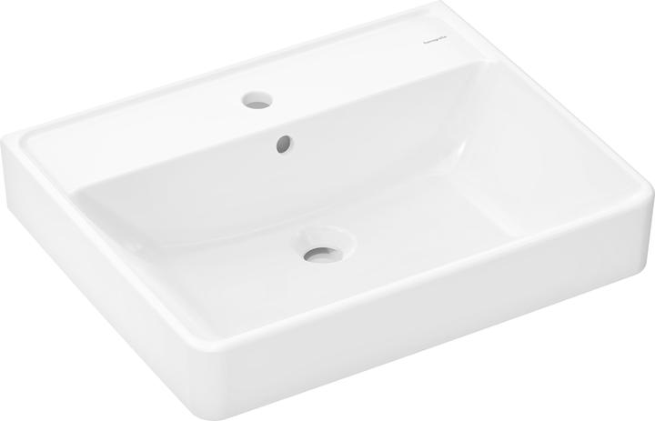Produktbild hansgrohe Waschtisch Xanuia Q 600x480mm, mit Hahnloch/Überlauf, weiss (480 mm, 600 mm)