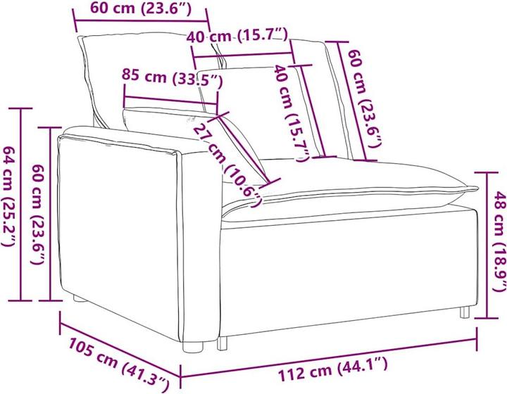 Produktbild vidaXL modulares Sofa (Modular Sofa)