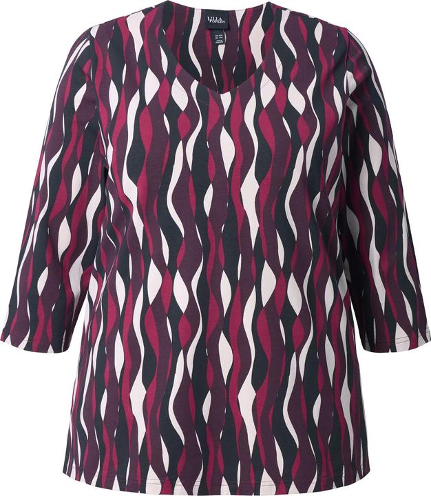 Actual product image Ulla Popken Shirt, Wellen, Classic, V-Ausschnitt, 3/4-Arm (62)