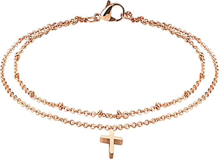 Immagine prodotto Star Piercing Catena in oro rosa con croce (Acciaio chirurgico 316L)