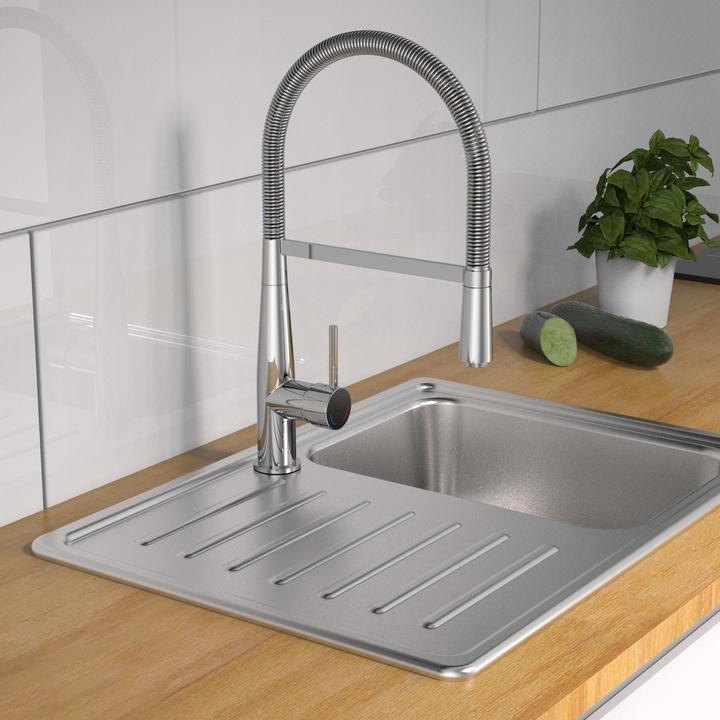 Image du produit Schütte Robinet de cuisine NEW YORK Robinet d'évier à ressort chromé Pivotant 79170