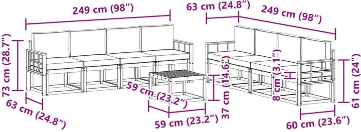 Produktbild vidaXL Gartensofa-set