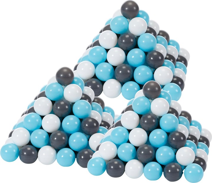 Actual product image Knorrtoys Ball set approx. Ø6 cm - 100 balls/cream/grey/lightblue