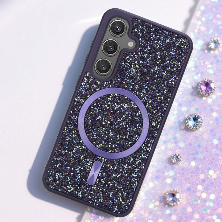 Produktbild Cadorabo Samsung Galaxy S25 Hülle kompatibel mit MagSafe Glitzer Case (Samsung Galaxy S25)