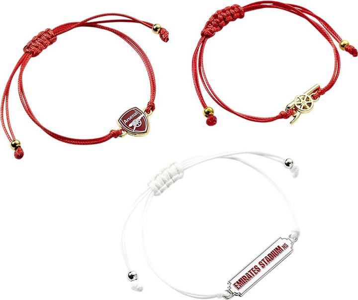 Actual product image Arsenal FC Friendship Bracelet (Pack of 3) (100% synthetic material)