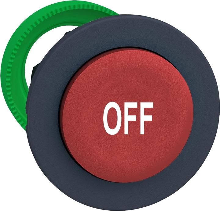 Actual product image APC Pressure switch head OFF, Red, Raised, Spring return from top/bottom