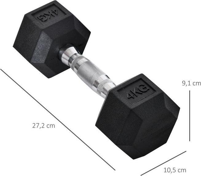 Produktbild Swisshandel24 Hexagon Kurzhanteln 2er Set Gusseisen Hanteln Griff gerändelt Hantel Set Kurzhantelset Gewichte Meta (2 x 4 kg)