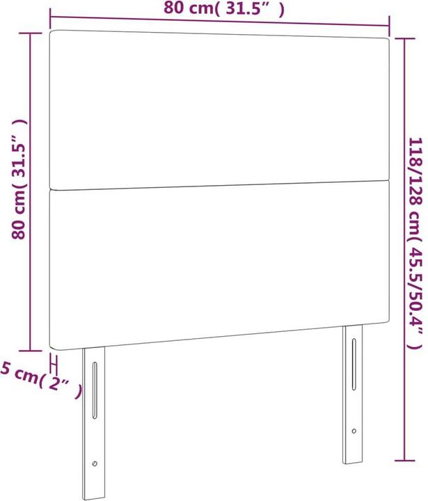 Immagine prodotto vidaXL Ruben (80 x 5 x 128 cm)