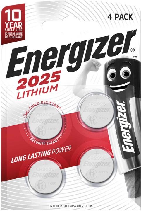 Produktbild Energizer CR2025 Lithium (4 Stk., CR2025, 163 mAh)
