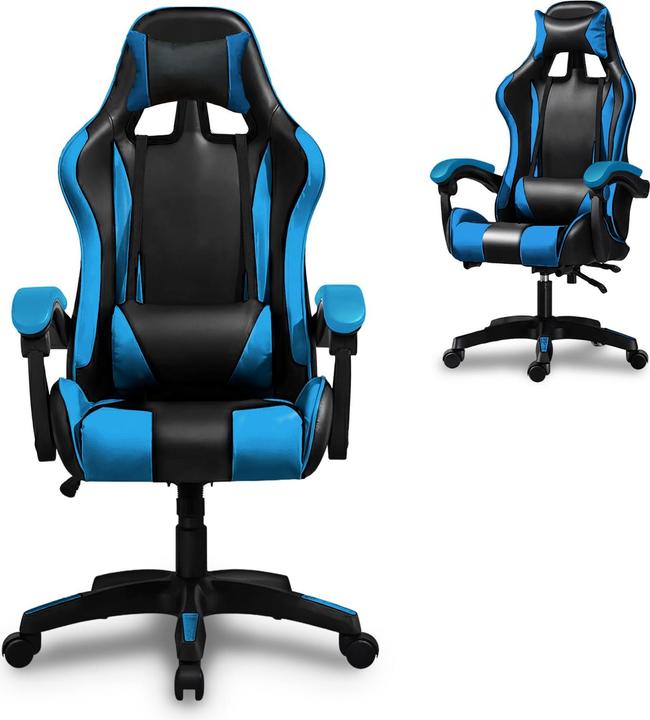 Image du produit Extralink Gaming | chaise gaming | bureau pivotant siège cubique noir-bleu G-523
