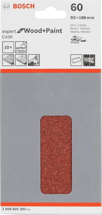 Image du produit Bosch Professional Zubehör Papier de sablage oscillant (60)