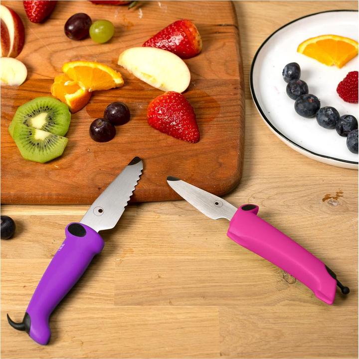 Immagine prodotto Kuhn Rikon Set di coltelli kinderkitchen® fucsia / viola 2 pezzi