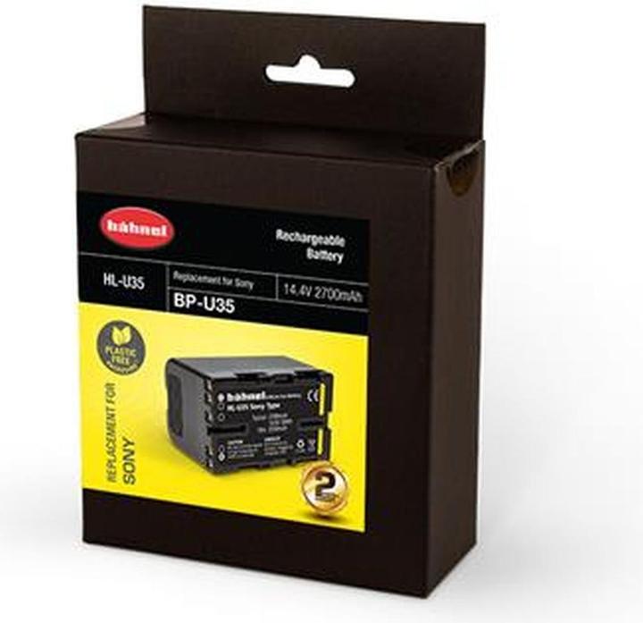 Actual product image Hähnel HL-U35 camera battery replaces original battery (camera) BP-U35 14.4 V 2700 mAh (Camera battery)