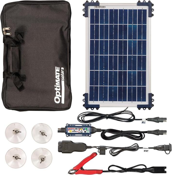 Tecmate Solar Duo CarKit with Six-Stage Battery Recovery for 12V/12.8V Lithium Lead-Acid (10 W)