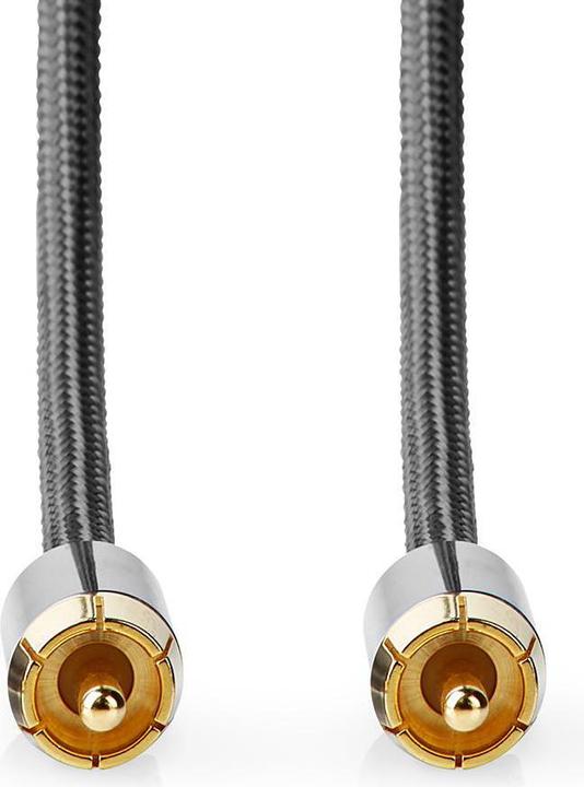 Image du produit Nedis Câble de subwoofer - RCA - plaqué or - 5 m - rond - Métal - Anthracite (5 m, Coaxial)