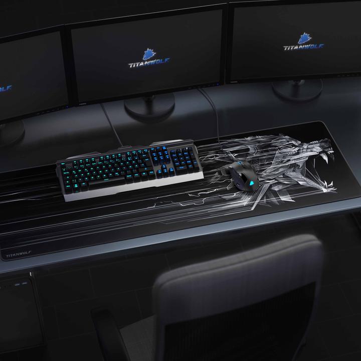 Produktbild Titanwolf Gaming Mauspad, XXXL Speed Mausmatte 1200 x 400 mm, Geschwindigkeit & Präzision, Epsilon (3XL)