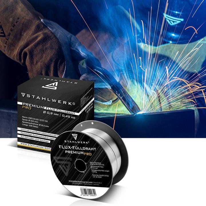 Produktbild Stahlwerk Schweissdraht MIG MAG Premium Fülldraht 3er Set E71T-GS Ø0,9mm 0,45kg