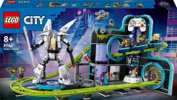 Productafbeelding LEGO Achtbaan met robot mech (60421, LEGO Stad)