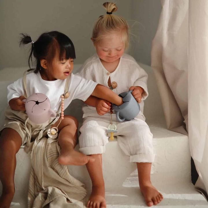 Actual product image Mushie Snack Cup Stone