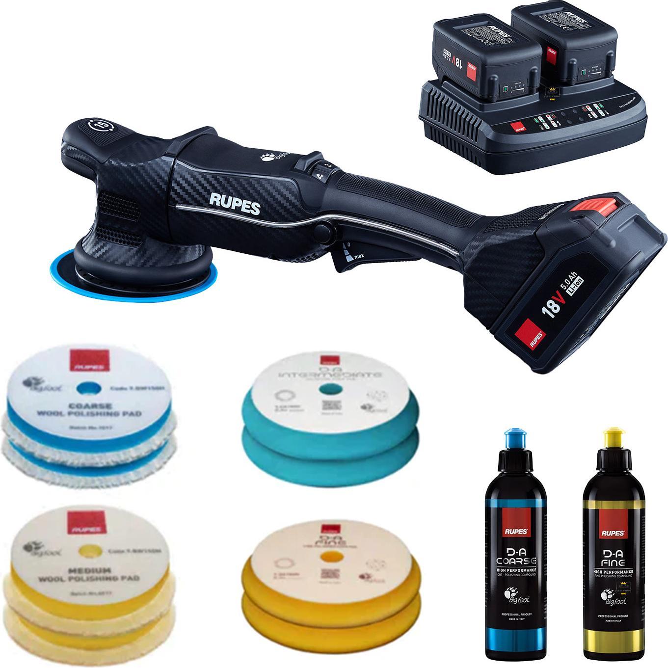 Rupes Bigfoot Exzenterpolierer Set (Exzenterpolierer, 350 W) (HLR15BAS)