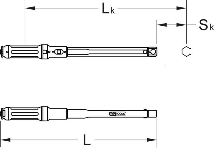 Produktbild KS Tools ERGOTORQUE®precision Einsteck-Drehmomentschlüssel, 9x12 mm, 5-25 Nm (5 Nm, 25 Nm)
