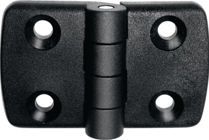 Actual product image Vormann Hinge Height 48 mm Width 58 mm Thickness 8.3 mm Polyamide black