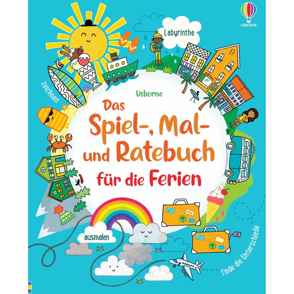 Das Spiel-, Mal- und Ratebuch für die Ferien, Kinderbücher von James Maclaine, Rebecca Gilpin, Lucy Bowman