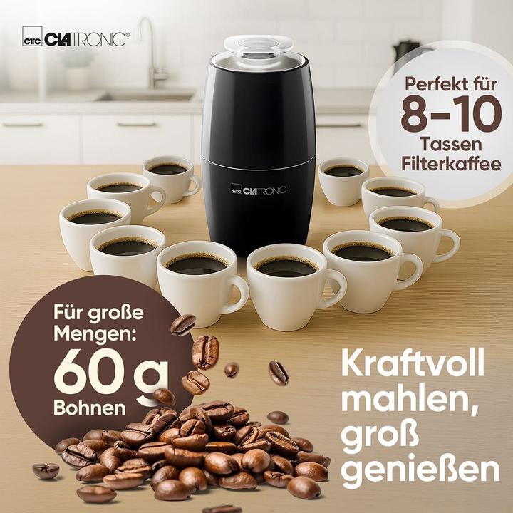 Produktbild Clatronic Kaffeemühle elektrisch, Edelstahl-Schlagmesser, 150 W