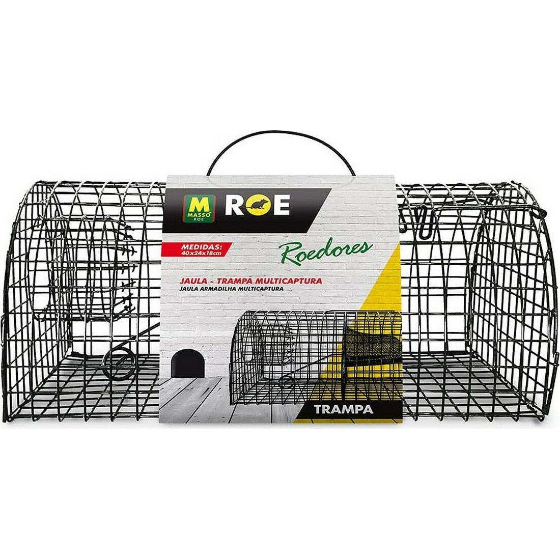 Massó, Trappola animali, Multi-capture trap cage for rodents - 40 x 24 x 18 cm